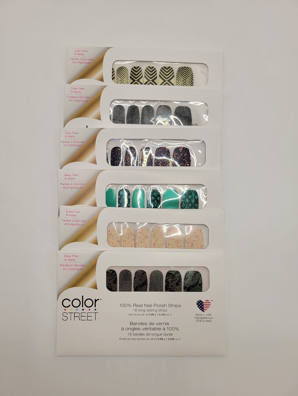 Color Street Nail Polish Strips Lot Of 6